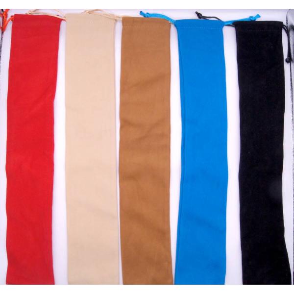 ベロア生地 33cm功夫扇子用・サテン製扇子袋5色約36cm×6cm5色（赤、ベージュ、ブラウン、ブルー、黒色）から御選択下さい。