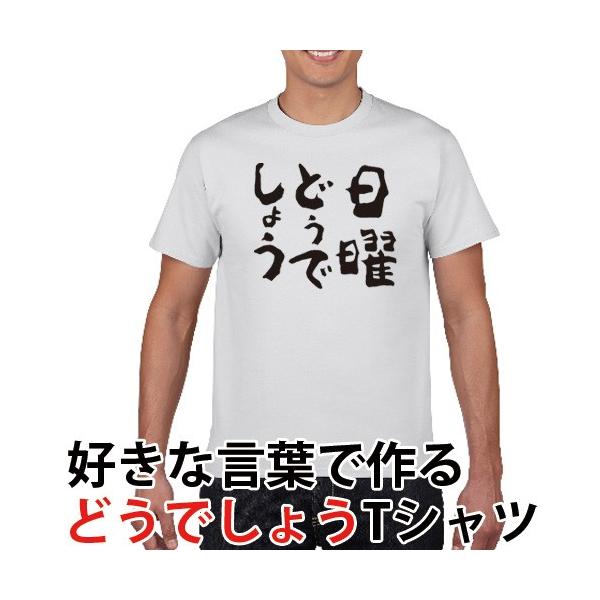 オリジナル おもしろTシャツ 好きな言葉で どうでしょう パロディ