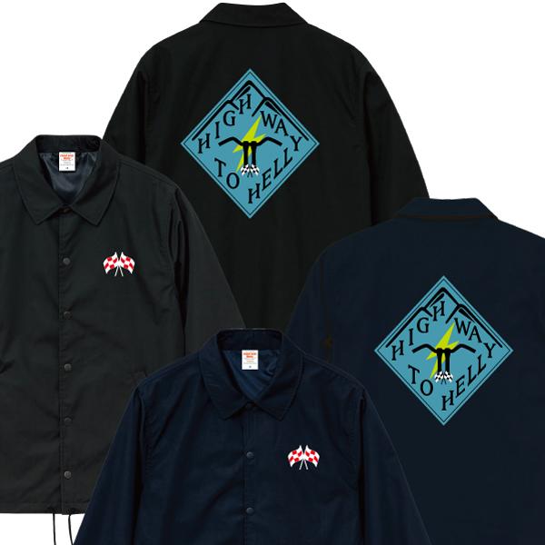 チョッパーマガジン コーチジャケット HIGH WAY TO HELL ボア付き コーチジャケット チェッカーフラッグ