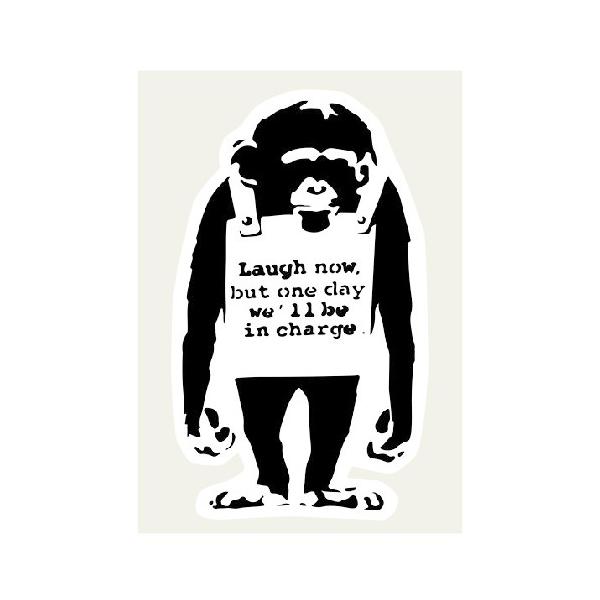 猿 Laugh Now ステッカー 73 122ミリ シール Banksy バンクシー 車用ステッカー パソコン用 スーツケース用 Scr 12 森山印刷所 通販 Yahoo ショッピング