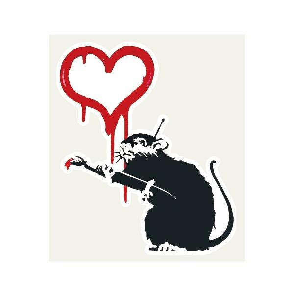 即決 本物 Banksy KEEP LEFT バンクシー 大判ステッカー 激レア Banksy