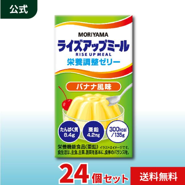 公式ストア MORIYAMA ライズアップミール 栄養調整ゼリー バナナ風味 135g (125ml) 24本 栄養機能食品 送料無料 介護食