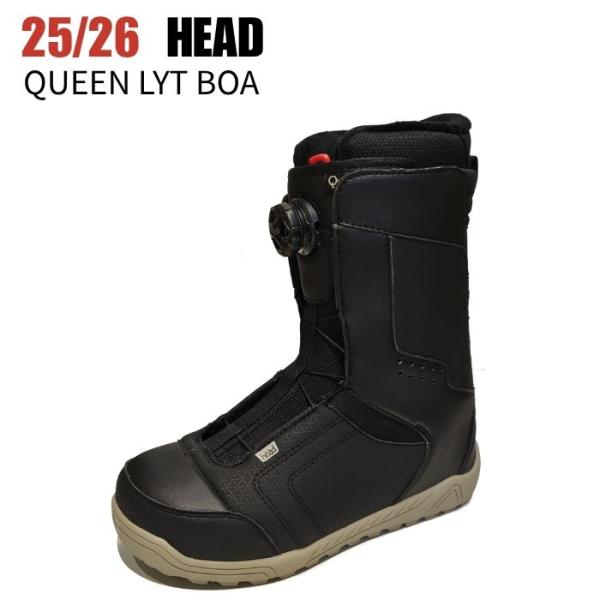 [商品名] HEAD QUEEN LYT BOA[サイズ] 23.0cm〜29.5cm[カテゴリ]BOA/フリースタイル/グラトリ/ラントリ/パーク軽量柔らかめの初中級者向けブーツ。前傾角がついておりボードに力を伝えやすく、ホールド感の良い...