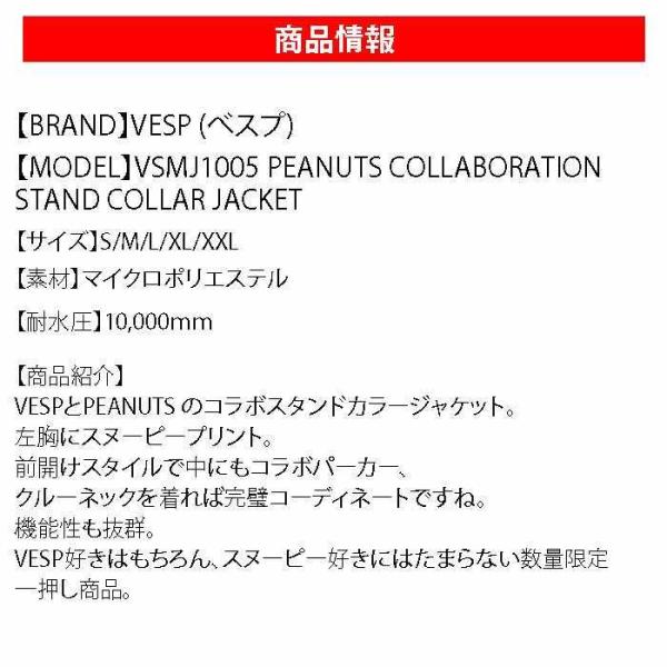 Vesp べスプ Vsmj1005 Peanuts Collaboration Stand Collar Jacket 21 ボード ジャケット ユニセックス スノボ ウエア スヌーピー Prettyfunnyballoons Com