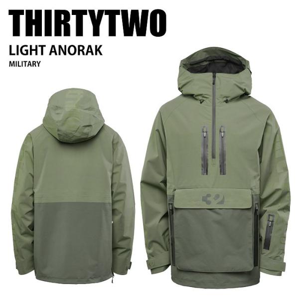 THIRTYTWO サーティーツー LIGHT ANORAK MILITARY 24-25 ウエア THIRTYTWO サーティーツー LIGHT ANORAK MILITARY 24-25 ウエア