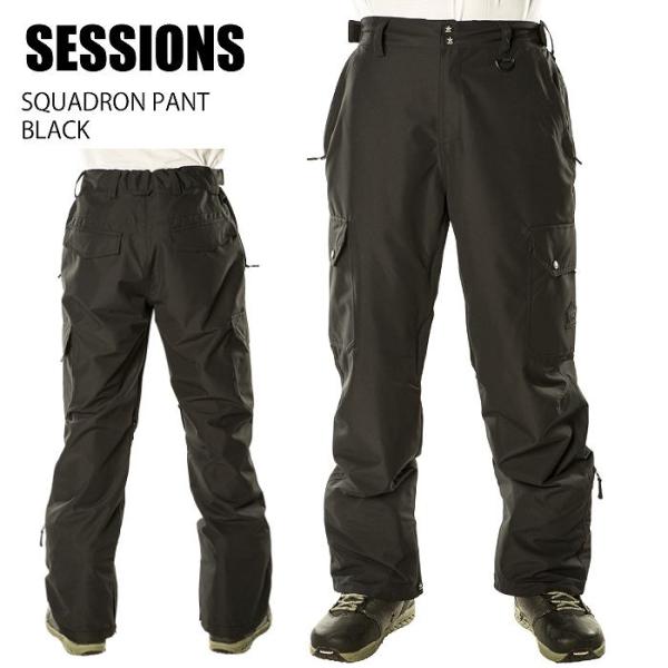 SESSIONS セッションズ ウェア SQUADRON PANT 21-22 BLACK メンズ パンツ スノーボード