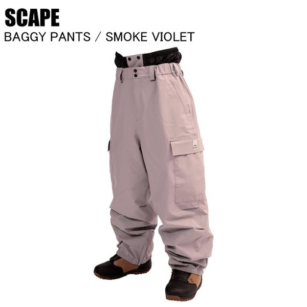 SCAPE バギーパンツ SCAPE エスケープ BAGGY PANT バギーパンツ BLACK スノーボードウェア