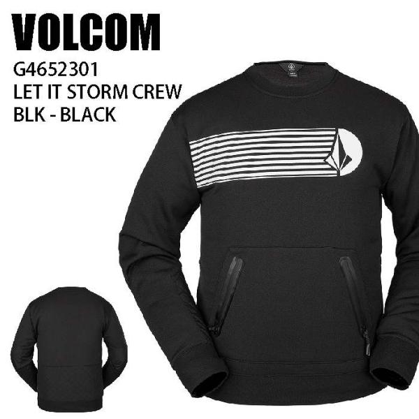 VOLCOM ボルコム ウェア LET IT STORM CREW 22-23 BLK メンズ