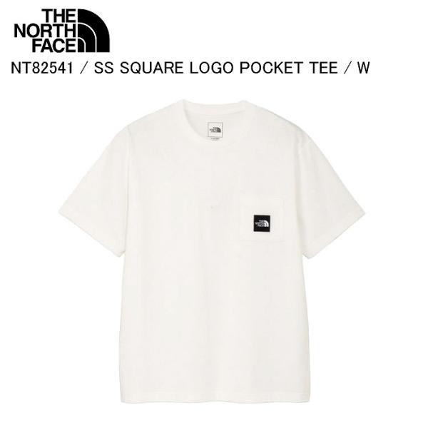 THE NORTH FACE ノースフェイス NT82541 S/S SQ LG POCKET T W ホワイト 半袖 Tシャツ トップス ノースフェイスTシャツ