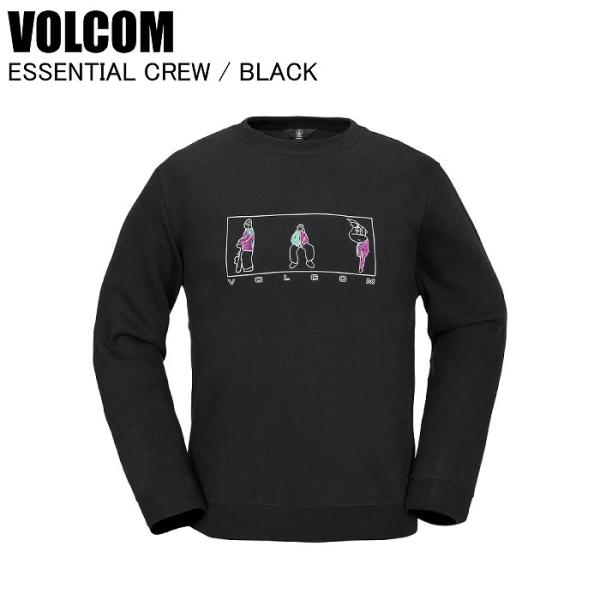VOLCOM ボルコム G4652501 ESSENTIAL CREW BLACK スウェット