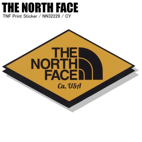 他サイト： THE NORTH FACE ノースフェイスNN32229 TNF PRINT STICKER   TNFプリントノースフェイスステッカー コーションイエロー ノースフェイスステッカーの商品画像