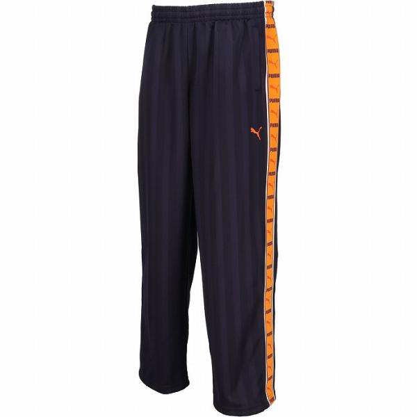 PUMA プーマ SHADOW STRIPE ニットパンツ(ネイビー×オレンジ) 527755 61 トレーニングパンツ PUMA（プーマ） SHADOW STRIPE ニットパンツ(ネイビー×オレンジ
