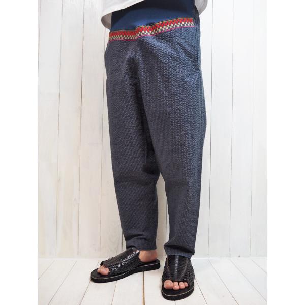 ARIGATO FAKKYU(アリガトファッキュ) HARAMAKI SAROUEL PANTS 腹巻サルエルパンツ JGAF-046 (ブルー/ネイビー) /メンズ/カジュアル/イージーパンツ :JGAF-046:Morning Glow 通販 mash リネン製ステテコパンツ arigato fakkyu