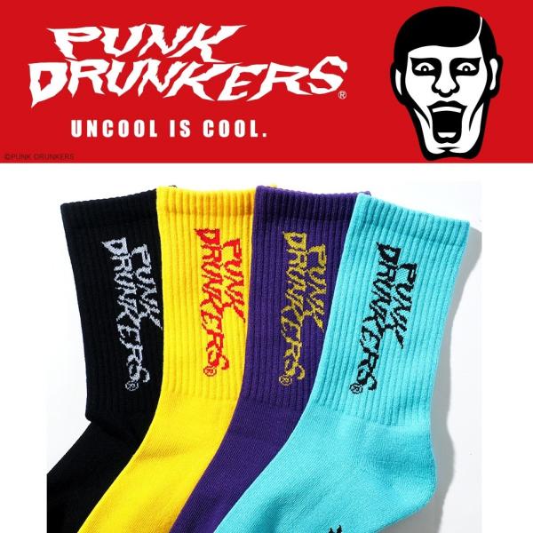 PUNK DRUNKERS（パンクドランカーズ） ギザロゴカラフルソックス
