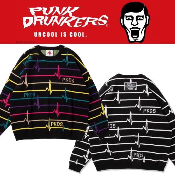 PUNK DRUNKERS（パンクドランカーズ） 心電図ニット : MOSHMACHINE