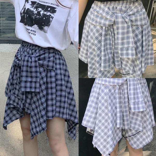巻きスカート風 チェック柄 シャツ ウエストゴム ミニスカート Buyee 日本代购平台 产品购物网站大全 Buyee一站式代购 Bot Online