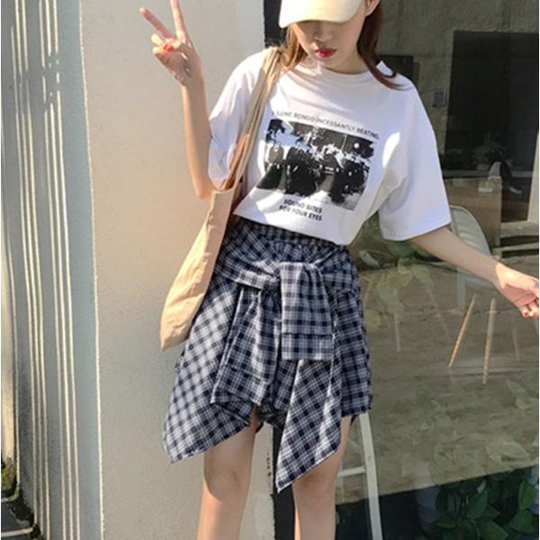 巻きスカート風 チェック柄 シャツ ウエストゴム ミニスカート Buyee 日本代购平台 产品购物网站大全 Buyee一站式代购 Bot Online