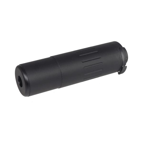 [E&C] Mini4 CQB モックサプレッサー for 14mm逆ネジ AR / M4 AEG｜コンパクト×タクティカル×高耐久メタル！CQBスタイル電動ガンをスマートに [MP165-BK]