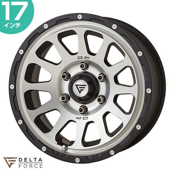 デルタフォース 17インチ ホイール DELTA FORCE OVAL 17インチ 8.0J +20 6-139.7 ブラック