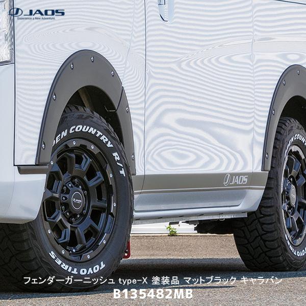 JAOS フェンダーガーニッシュ type-X 塗装品 マットブラック