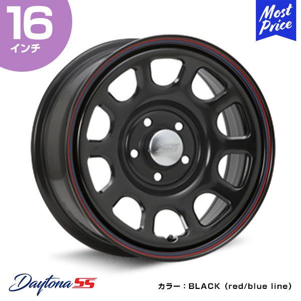 デリカd5 デイトナホイール デリカD:5 デイトナ ブラック/レッド・ブルーライン 16×7J/5H
