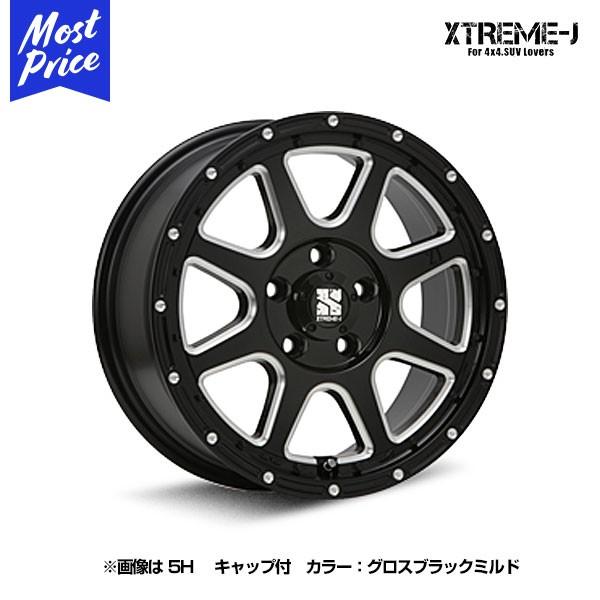 専用❗️エクストリームJ 17インチアルミホイール美品 MLJ 17インチ 5穴 114.3 8J XTREME-J XJ07 サテンブラックor