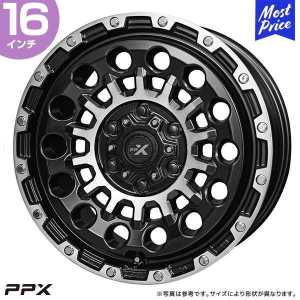 共豊 PPX GX14 16インチ 6.5J 44 6-139.7 マットブラック×ポリッシュ 