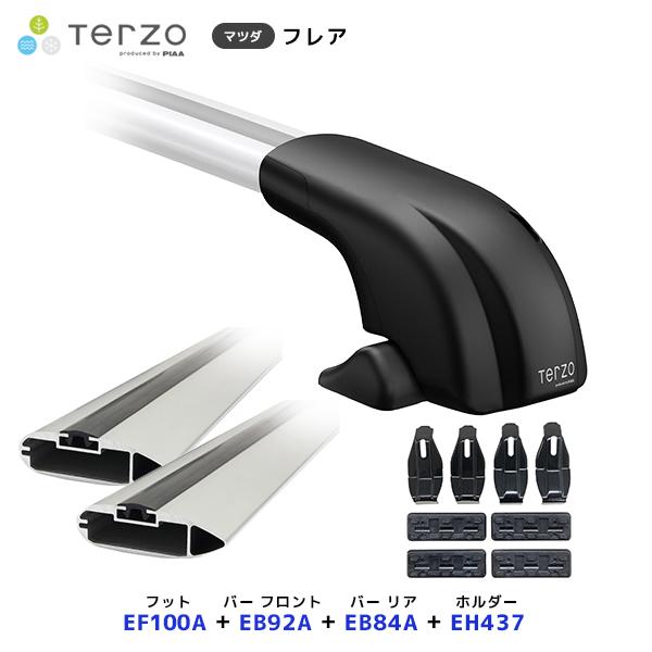 TERZO ルーフキャリア取付 セット フレア フット〔EF100A〕フロントバー〔EB92A〕リアバー〔EB84A〕取付ホルダー〔EH437〕| PIAA ピ