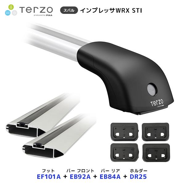 TERZO ルーフキャリア取付 セット インプレッサWRX STI フット〔EF101A〕フロントバー〔EB92A〕リアバー〔EB84A〕取付ホルダー〔DR25