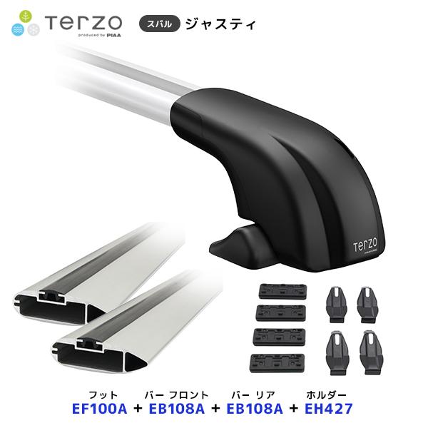 TERZO ルーフキャリア取付 セット ジャスティ フット〔EF100A〕フロントバー〔EB108A〕リアバー〔EB108A〕取付ホルダー〔EH427〕| PI