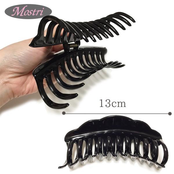 バンス プレーン LL ブラック べっ甲 大きめ シンプル ヘアクリップ