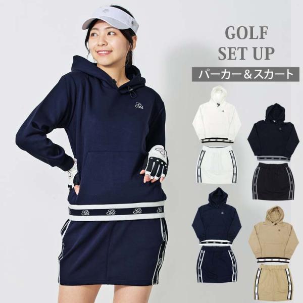 ゴルフウェア レディース 上下セットアップ gs GOLF スウェット ゴルフウェア レディース 上下セットアップ gs GOLF スウェット