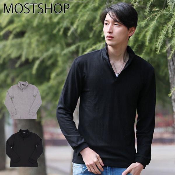 BluBre / 針抜きスキッパーポロシャツ長袖 mostshop_n-tops-106-most