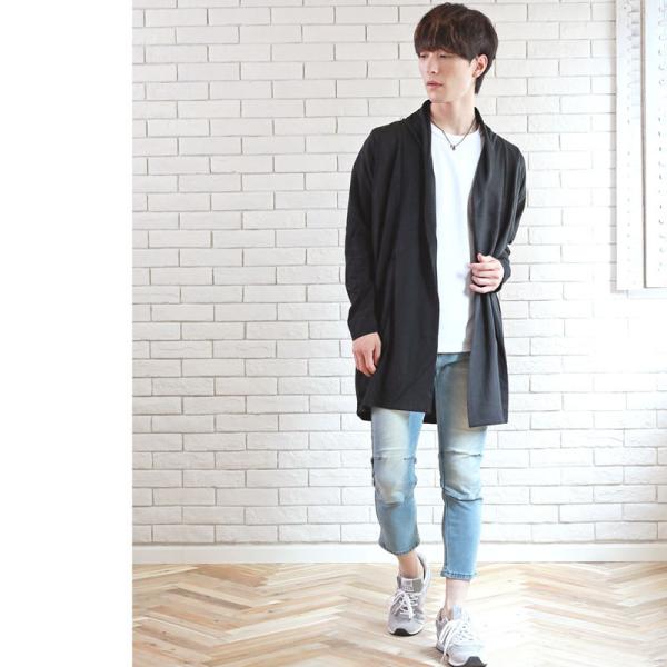 カーディガン メンズ 長袖 ロング丈 無地 ロングカーディガン カットソー 薄手 Tシャツ素材 ショールカラー トップス 春新作 春服 Buyee Buyee Japanese Proxy Service Buy From Japan Bot Online