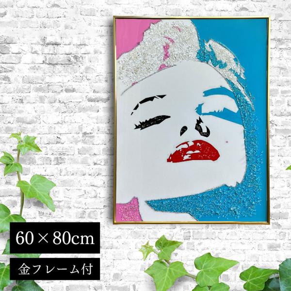 水晶パネル アートパネル 水晶絵 60×80cm 金フレーム付き 偉人 女性 人物 クリスタル 絵 イラスト おしゃれ 高級感 モダン KH241