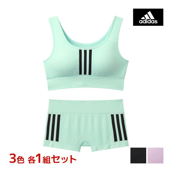 adidas（アディダス） 色違い 上下3色セット ハーフトップ&ショーツ