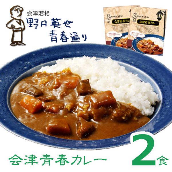中元 歳暮 お取り寄せ カレー ビーフカレー レトルトカレー 野口英世 会津青春カレー 200ｇ 2食 セット 中辛 お試し