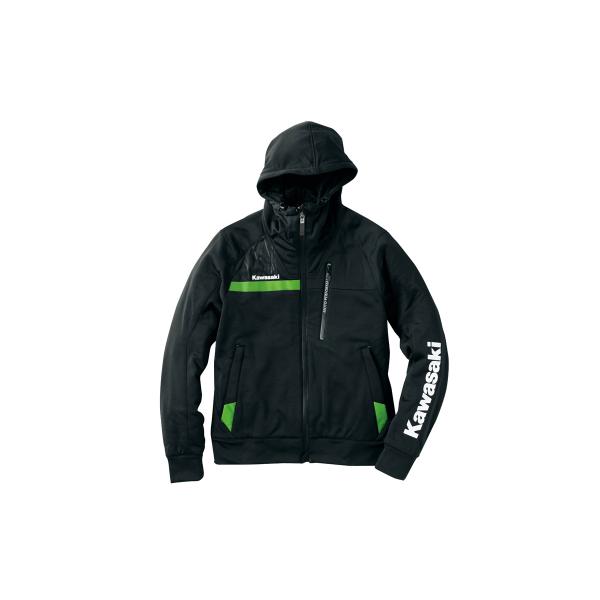 カワサキ（Kawasaki） ジャージパーカー（ブラック） : バイクパーツ