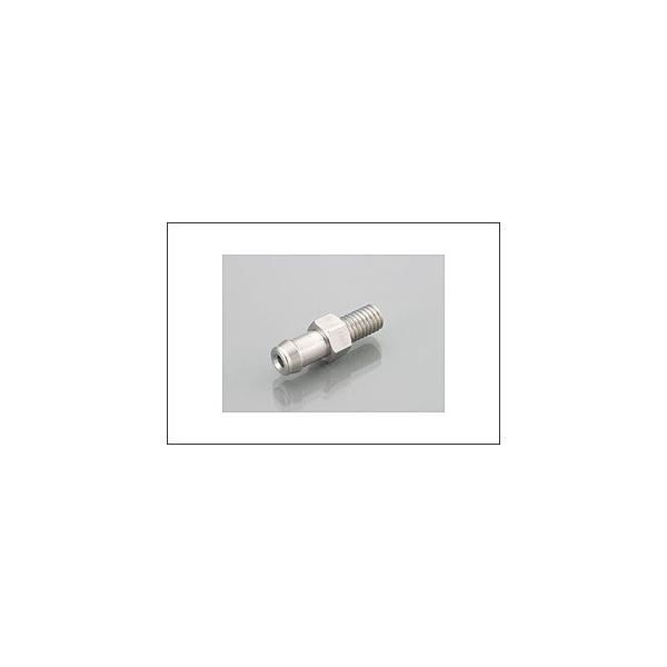 他サイト： 【ネコポス対応】KITACO コンビニパーツ ニップル 5mmホース用（シルバー）/M6×P1.0 0900-990-90006の商品画像