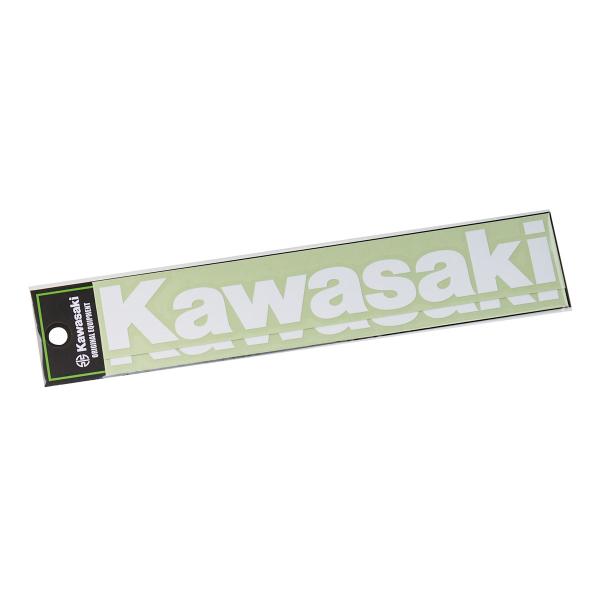 【ネコポス対応】KAWASAKI カワサキ純正 カワサキ ロゴカッティングステッカー（L）ホワイト J7010-0168