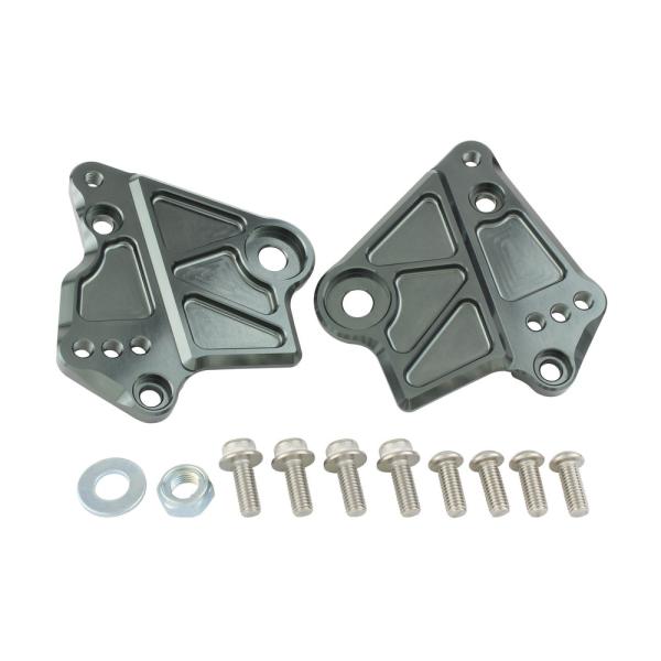 シフトアップ NSR50用ガセットステップアッププレート(ガンメタ)＿