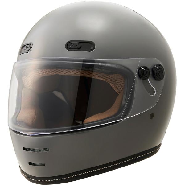 未使用 マルシン工業 バイクヘルメット フルフェイス ネオレトロ END MILL PVCグレー(艶有り) MNF1 2001328 Lサイズ シールド付属 耐久性 衝撃吸収 通気性 PVC素材 moto-zoa2_itm0015828340