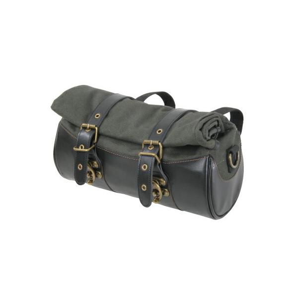 コットンの風合いがバイクに似合うロールダウン式開口部 ■ 商品情報存在感のある重厚で堅牢な作りのツールボックス。本体を袋状にすることで荷物量に柔軟に対応。取り付け部もカムバックルベルトで簡単脱着、１３箇所のベルトスリットで取り付け場所を選び...