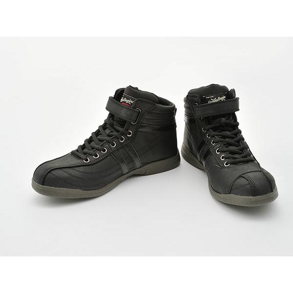 面ファスナーベルト付きで脱ぎ履きしやすい、ハイカットスニーカータイプです。セーフティーシューズ同等強度のつま先鉄芯入り。＜素材＞アッパー：ポリウレタン合成皮革（PU）ランニング：ポリエステルメッシュソール：1層合成ゴムインソール：ゴム製スポ...