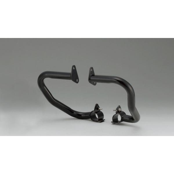 立ちごけ等の軽度なアクシデントからエンジンをガードいたします。コンパクトで主張の少ないデザインが車体のイメージを損ないません。【適合】CB400SF/SB VTEC SPEC3 04-18Y【材質】スチール【色】ブラック