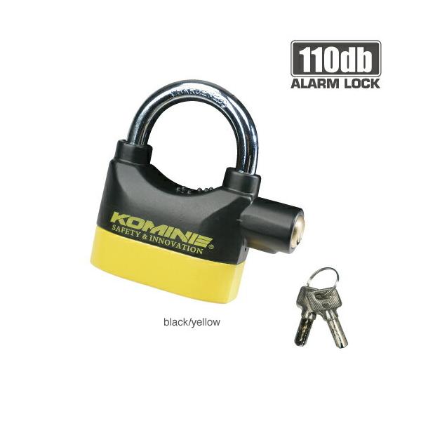 他サイト： 爆買クーポン配布 コミネ Komine バイク用 アクセサリー Accessories LK-120 アラームパッドロック イエロー 黄 09-120BK/YLの商品画像