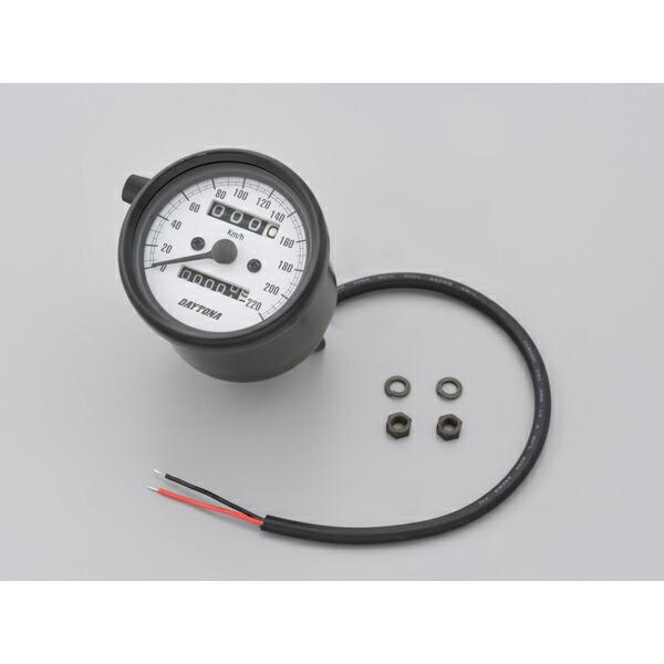 Daytona デイトナ バイク用 ミニメーター 機械式スピードメーター F60 ホワイトled照明 ブラックボディ ホワイトパネル 2km H Itm Moto Zoa ヤフーショッピング店 通販 Yahoo ショッピング