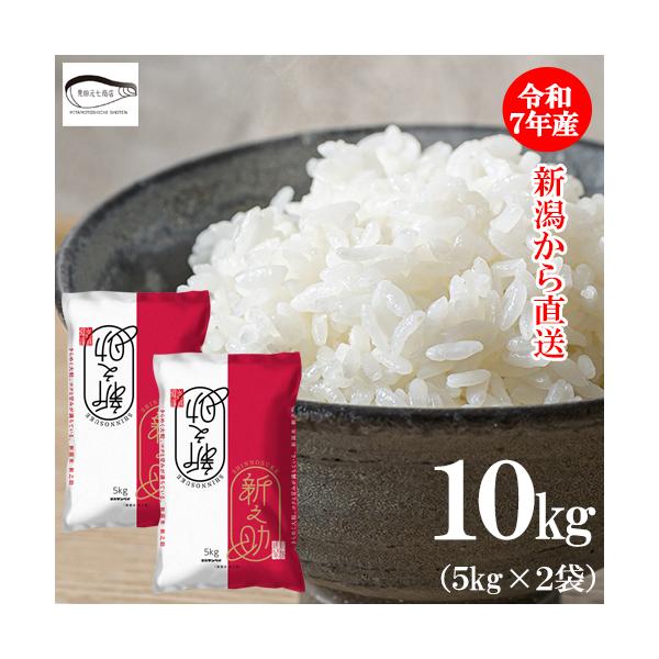 米 10kg 新米 新之助（5kg×2袋）送料無料 新潟県産 令和7年産 産地直送 お米 ブランド米 精米 白米 ギフト おこめ ※ 爆買