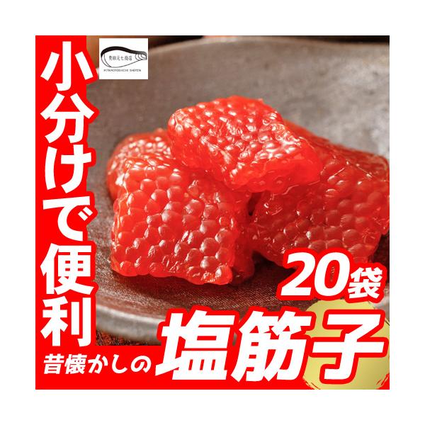 訳あり 筋子 塩筋子 すじこ 塩漬け 小分け 20パック プレゼント 贈り物
