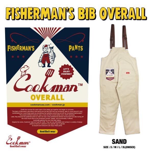 COOKMAN クックマン Fisherman's Bib Overall Sand フィッシャーマン ビブ オーバーオール サンド 231-03855